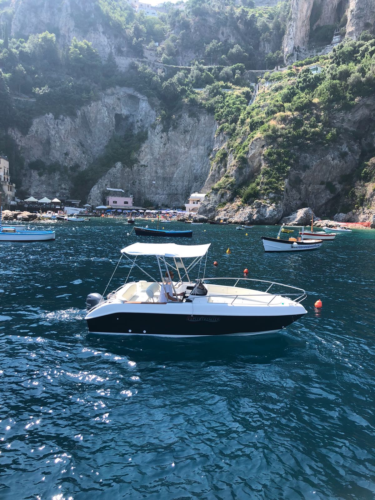 Small private boat for Capri and Amalfi Coast cruise