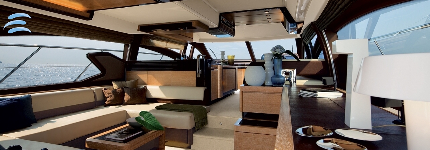On board detail of a private yacht